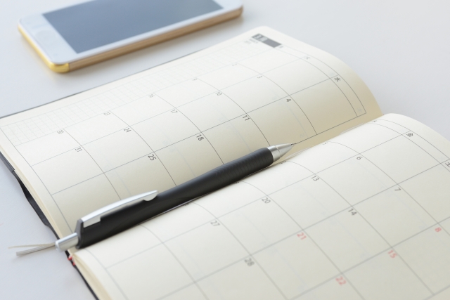 スケジュール確認は早め早めで余裕をもって!!