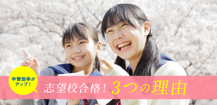 学習効率がアップ！志望校合格する3つの理由